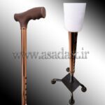 عصای چهارپایه دسته لردی با قابلیت تنظیم ارتفاع