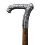 عصای کاواگنینی ایتالیا ربکا مدل Silver Lorenz بدنه قهوه‌ای کد 202