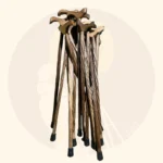 عصای چوب گردو الموت با حلقه برنجی کد SA0018