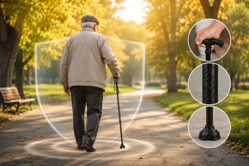 Canes for maintaining balance in the elderly