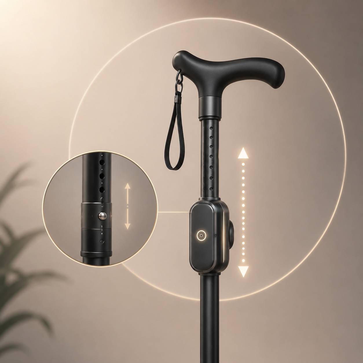 Adjusting the cane height