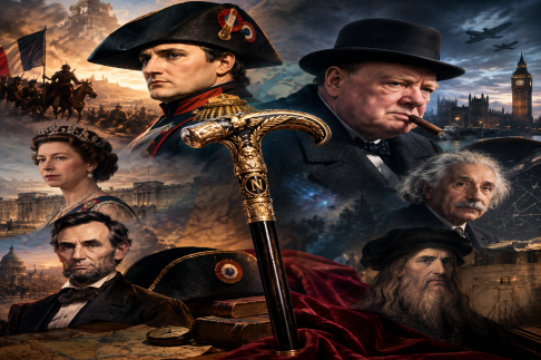 The cane of a historical figure